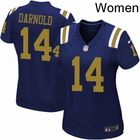 Womens Nike New York Jets 14 Sam Darnold Limited Navy Blue Alternate NFL Jersey